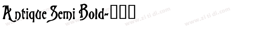 Antique Semi Bold字体转换